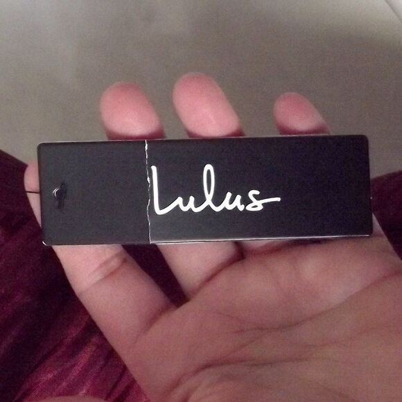 new LULUS Dress, S, Hewitt, Jacquard Zebra stripe, Spag Straps, Ruffle Hem Satin - Picture 12 of 15